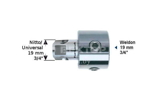 Переходник Karnasch с Nitto / Universal 19 мм на Weldon 19 мм